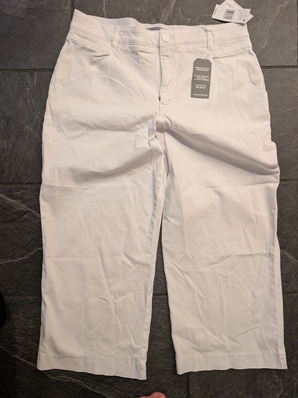 Wit & Wisdom White Wyatt Sky-rise Wide Leg Jeans
